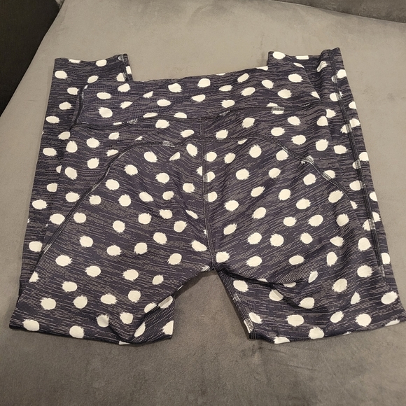 Outdoor Voices Workout Leggings Polka Dot Tech Sweat 3/4 Size S - Picture 6 of 12